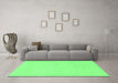 Machine Washable Solid Emerald Green Modern Area Rugs in a Living Room,, wshabs155emgrn