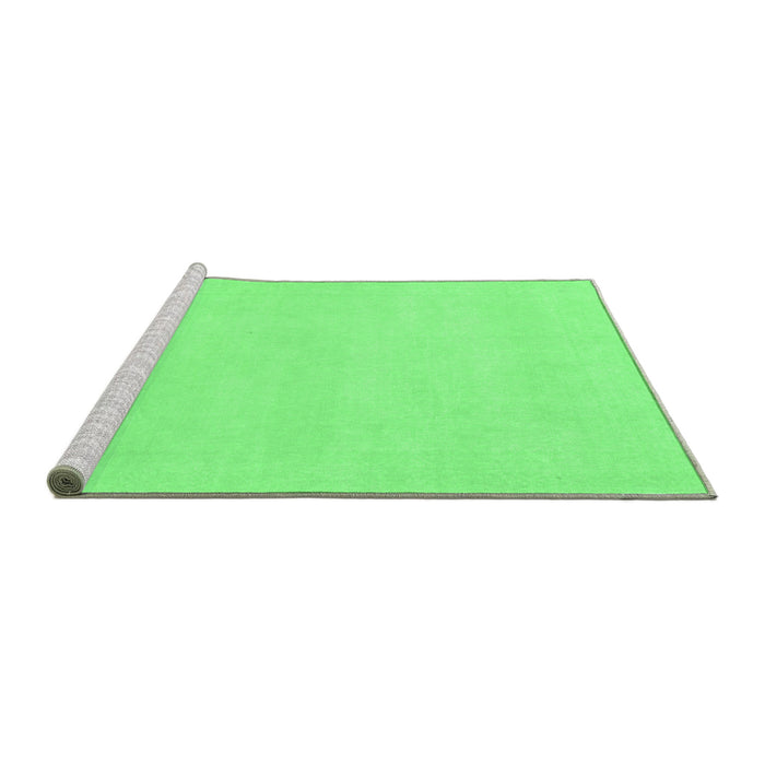 Sideview of Machine Washable Solid Emerald Green Modern Area Rugs, wshabs155emgrn