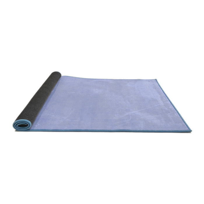 Sideview of Solid Blue Modern Rug, abs155blu