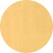 Round Solid Brown Modern Rug, abs155brn