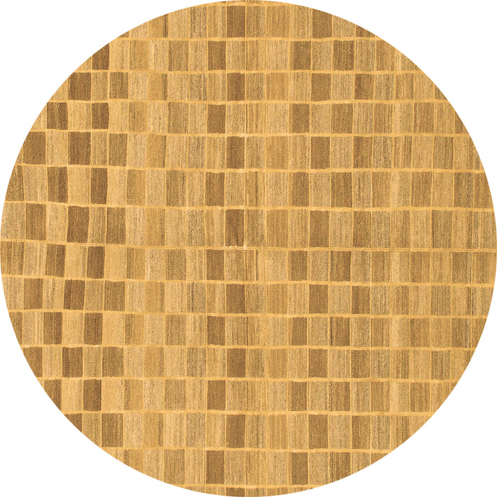 Round Solid Brown Modern Rug, abs1560brn