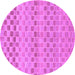 Round Solid Purple Modern Rug, abs1560pur