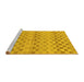 Sideview of Machine Washable Solid Yellow Modern Rug, wshabs1560yw