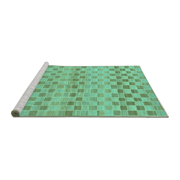Sideview of Machine Washable Solid Turquoise Modern Area Rugs, wshabs1560turq