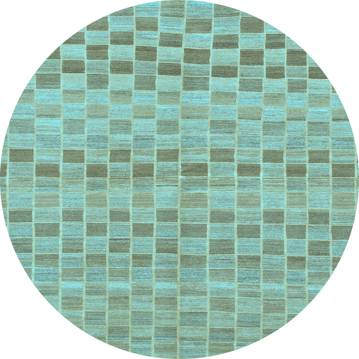 Round Machine Washable Solid Light Blue Modern Rug, wshabs1560lblu