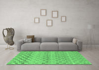 Machine Washable Solid Emerald Green Modern Rug, wshabs1560emgrn