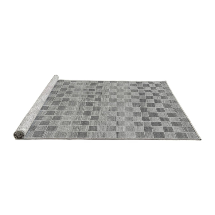 Sideview of Machine Washable Solid Gray Modern Rug, wshabs1560gry