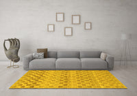 Machine Washable Solid Yellow Modern Rug, wshabs1560yw