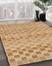 Abstract Chocolate Brown Solid Rug in Family Room, abs1560