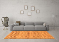 Machine Washable Solid Orange Modern Rug, wshabs1560org