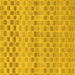 Square Machine Washable Solid Yellow Modern Rug, wshabs1560yw