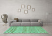 Machine Washable Solid Turquoise Modern Area Rugs in a Living Room,, wshabs1560turq