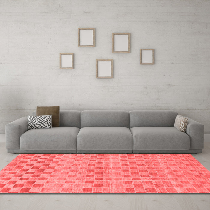 Modern Red Washable Rugs