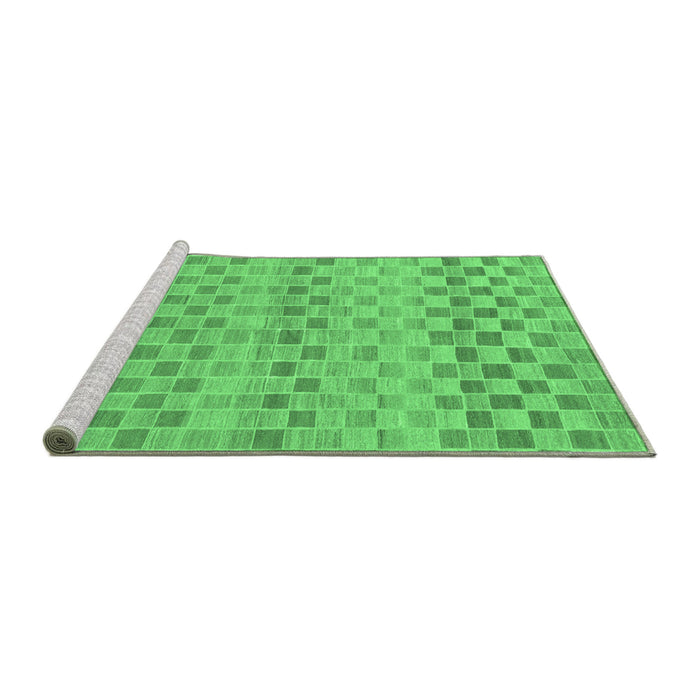 Sideview of Machine Washable Solid Emerald Green Modern Area Rugs, wshabs1560emgrn