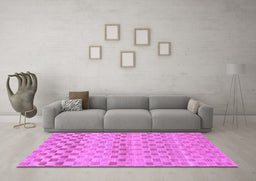 Machine Washable Solid Purple Modern Area Rugs in a Living Room, wshabs1560pur