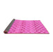 Sideview of Solid Pink Modern Rug, abs1560pnk