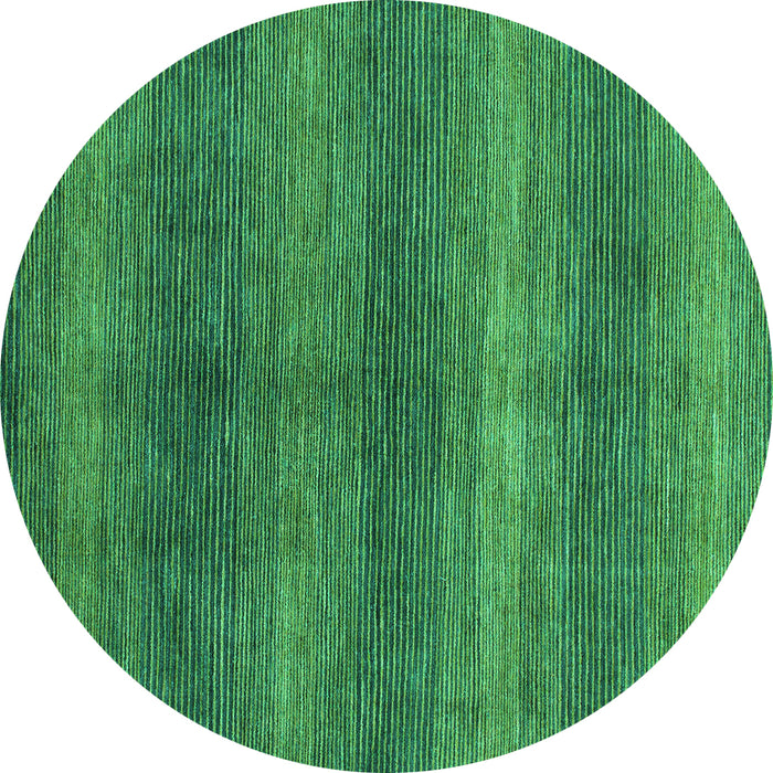 Round Abstract Turquoise Modern Rug, abs1561turq