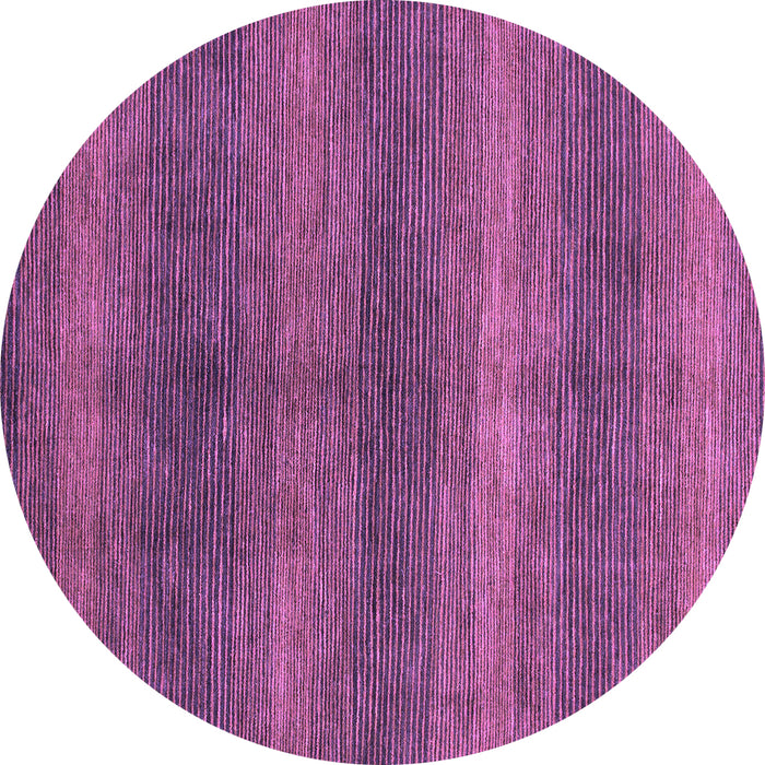 Round Abstract Purple Modern Rug, abs1561pur