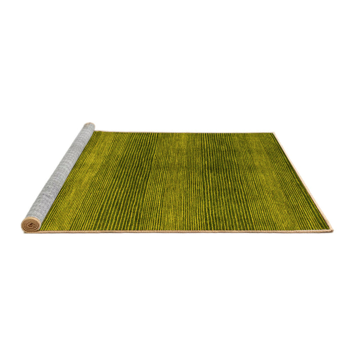 Sideview of Machine Washable Abstract Yellow Modern Rug, wshabs1561yw