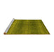 Sideview of Machine Washable Abstract Yellow Modern Rug, wshabs1561yw