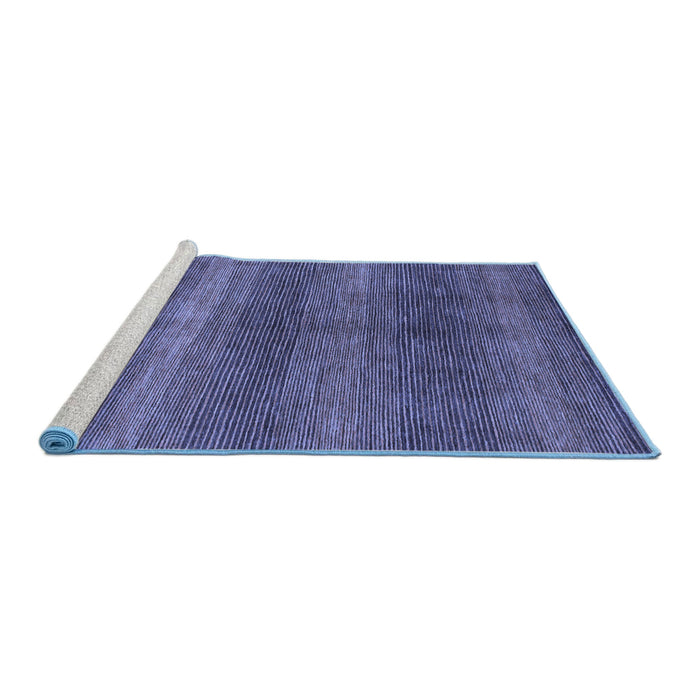 Sideview of Machine Washable Abstract Blue Modern Rug, wshabs1561blu