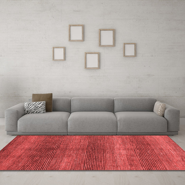 Modern Red Washable Rugs