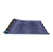 Sideview of Abstract Blue Modern Rug, abs1561blu