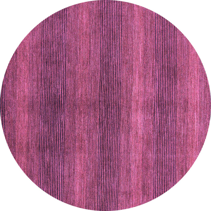 Round Machine Washable Abstract Pink Modern Rug, wshabs1561pnk