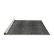 Sideview of Machine Washable Abstract Gray Modern Rug, wshabs1561gry