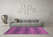 Machine Washable Abstract Purple Modern Area Rugs in a Living Room, wshabs1561pur