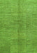 Machine Washable Abstract Green Modern Area Rugs, wshabs1562grn