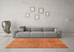 Machine Washable Abstract Orange Modern Area Rugs in a Living Room, wshabs1562org