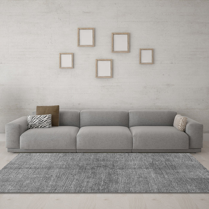 Machine Washable Abstract Gray Modern Rug in a Living Room,, wshabs1562gry