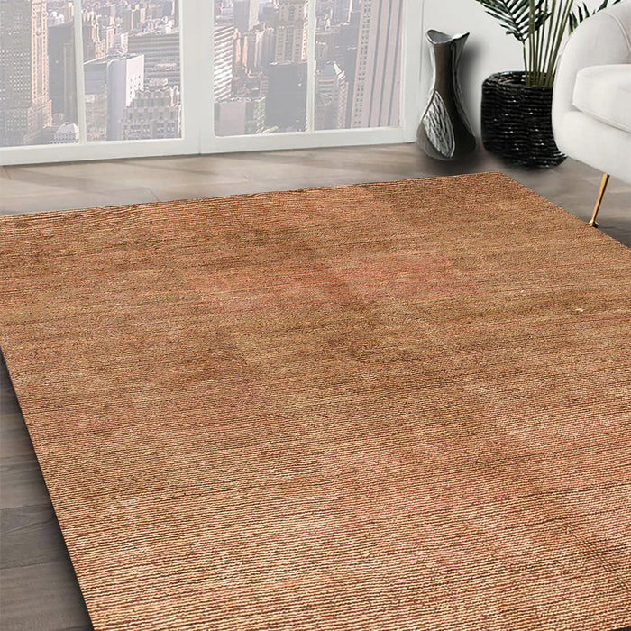 Abstract Yellow Orange Modern Rug in Family Room, abs1562