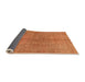 Sideview of Abstract Orange Modern Rug, abs1562org