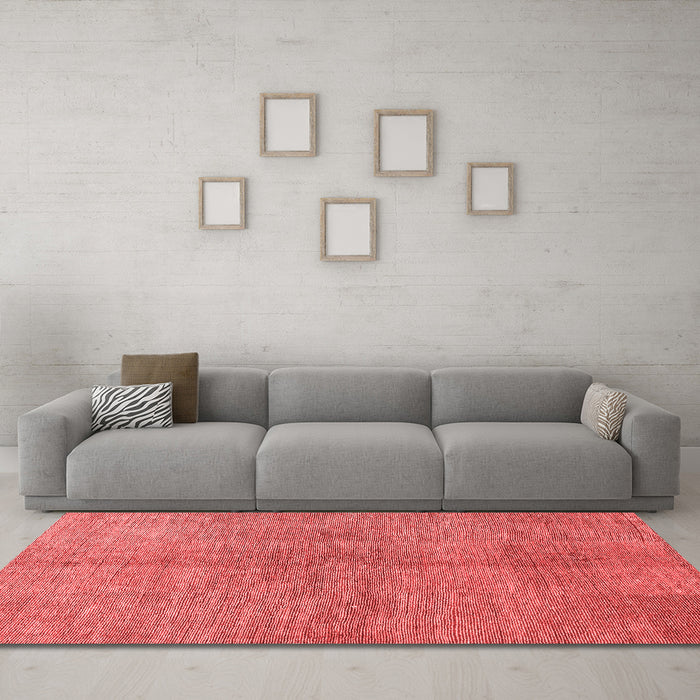 Modern Red Washable Rugs