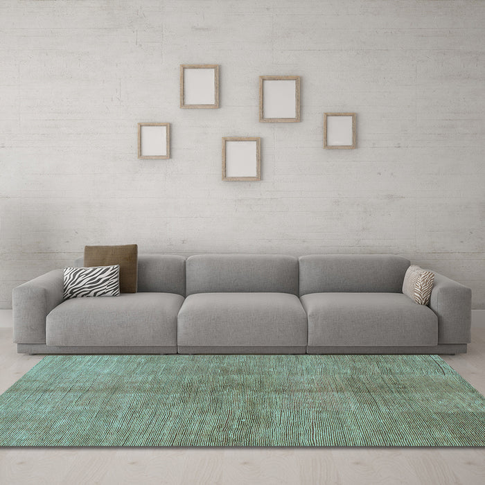 Machine Washable Abstract Light Blue Modern Rug in a Living Room, wshabs1562lblu