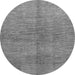 Round Abstract Gray Modern Rug, abs1562gry