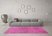 Machine Washable Abstract Pink Modern Rug in a Living Room, wshabs1562pnk