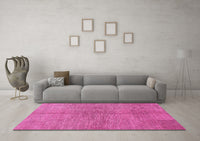 Machine Washable Abstract Pink Modern Rug, wshabs1562pnk