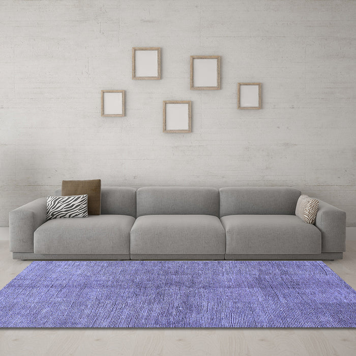 Machine Washable Abstract Blue Modern Rug in a Living Room, wshabs1562blu