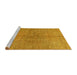 Sideview of Machine Washable Abstract Yellow Modern Rug, wshabs1562yw