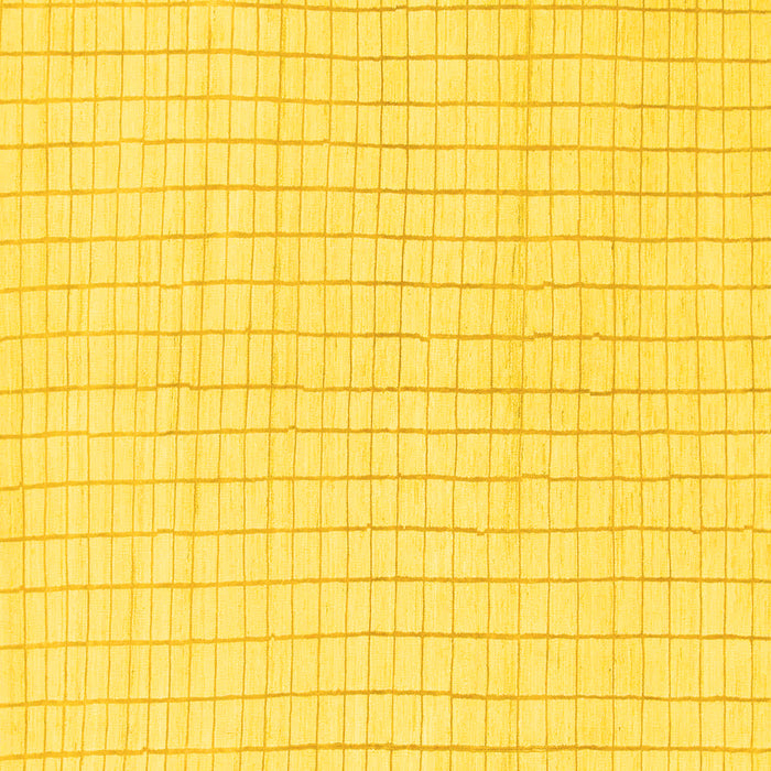 Square Solid Yellow Modern Rug, abs1563yw