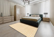 Abstract Khaki Gold Solid Rug in a Bedroom, abs1563