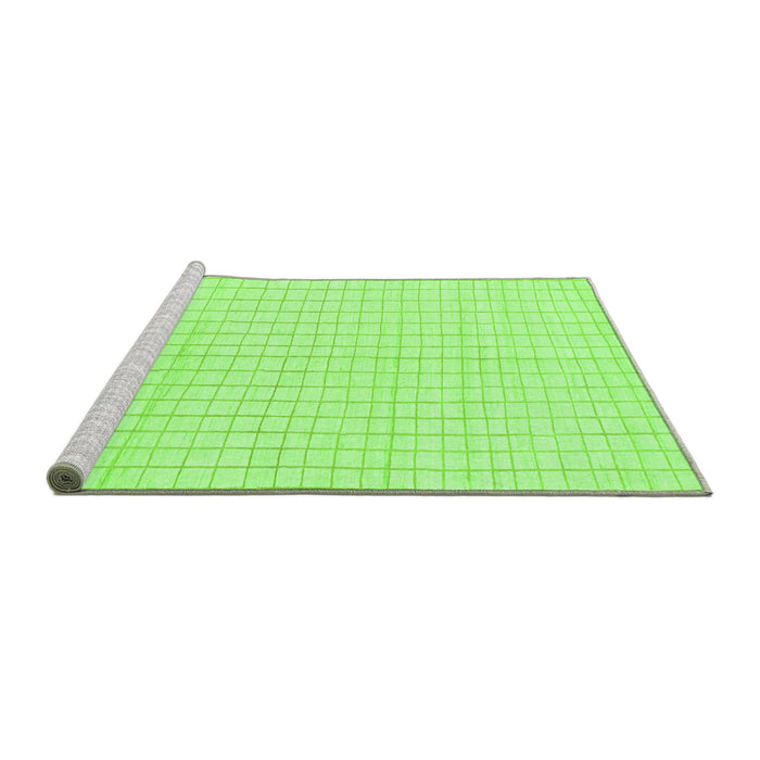 Sideview of Machine Washable Solid Green Modern Area Rugs, wshabs1563grn