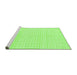 Sideview of Machine Washable Solid Green Modern Area Rugs, wshabs1563grn