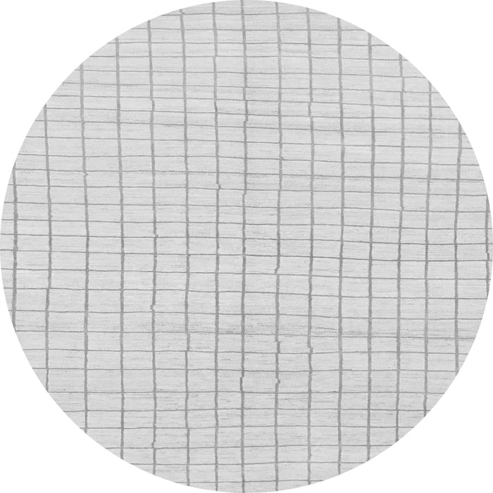 Round Solid Gray Modern Rug, abs1563gry