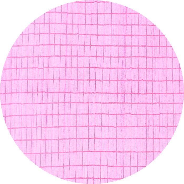 Round Solid Pink Modern Rug, abs1563pnk