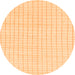 Round Solid Orange Modern Rug, abs1563org