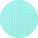 Round Solid Light Blue Modern Rug, abs1563lblu